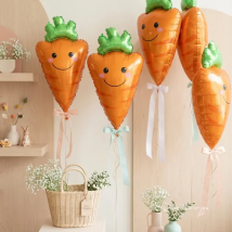 5 Stücke Cartoon Karotte Aluminiumfolie Luftballons Ostern Party Dekoration Geburtstage Jubiläen Ostern Festival Globos Liefert