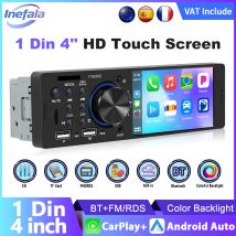 Inefala 4,1 Zoll Autoradio 1 DIN Stereo Auto MP5 Player Touchscreen Bluetooth FM Empfänger USB TF Rückfahrkamera Universal Multimedia