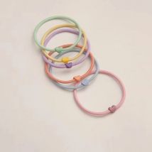 10PC Koreanische Bunte Herz Stern Elastizität Haar Krawatten Scrunchies für Frauen Mädchen Pferdeschwanz Halter Haar Ringe Seil Zubehör