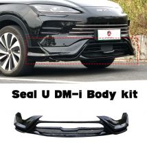 For BYD Seal U Dm-i Song Plus Body kit front chin diffuser spoiler bright black modification accessory