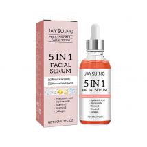 1 stücke 30ml 5 in 1 Gesichts serum feuchtigkeit spendende Hyaluron säure Vitamin C Gesichts serum Glättung aufhellende Hautpflege