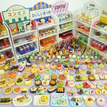 30PCS Mini Nette Getränke Lebensmittel Miniatur Möbel Supermarkt Shop Regal Puppenhaus Zubehör Für Mädchen Pretend Spielen Küche Spielzeug
