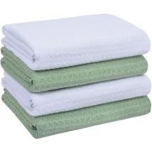 Sinland Mikrofaser Küche Reinigung Tuch Weichen Festen Schale Handtücher Waffel Weben Handtuch Schnelle Trocknung Für Den Heimgebrauch 16InX24In 4 Pack