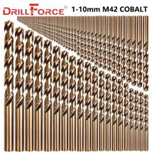 Drillforce 91PCS 1-10MM M42 8% Kobalt Bohrer Bit Set,HSS-CO Bohrer Set, für Bohren auf Gehärtetem Stahl, Gusseisen & Edelstahl