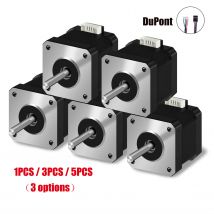 Motor paso a paso 17HS4401 para máquina de grabado Cnc, piezas de impresora 3D Nema17, 4 Plomo, 42Bygh, 1.5A, con línea Dupont para impresora 3D