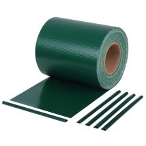1 set di nastri di protezione in PVC rotolo visivo recinzione da giardino terrazza balcone schermo privacy con clip di fissaggio tenda da sole esterna parasole antivento