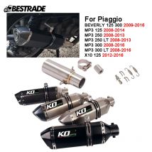 Für Piaggio Beverly 125 300 MP3 125 250 300 Motorrad Auspuff Mitte Link Rohr Flucht 51mm