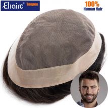 ECHO-Toupet Männer Mono & Pu Männlichen Haar Prothese Atmungsaktive herren Perücken 6 "Ersatz System