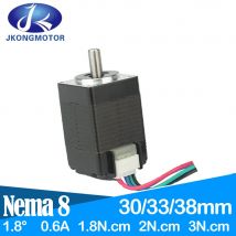 1,8 Grad 20-Motor Nema 8 Schrittmotor 1,8 Ncm 2 Ncm 3 Ncm 0,6 A 4-Leiter Nema8 Schrittmotor 30 mm 33 mm 38 mm 3D-Drucker CNC-Roboter