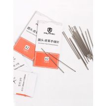 WUTA 12pcs Leathercraft Sewing Needles Large Eye Blunt Stitching Needle Harness Round-pointed Needle Leather Hand Sewing Blunt