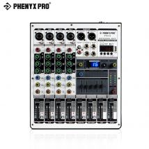 PHENYX PRO PTX-15 4 canali Bluetooth compatibile Console di missaggio ingresso USB equalizzatore Stereo audio 16 effetti eco per DJ/Karaoke