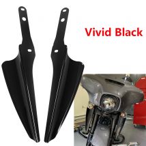 Motorrad Lebendige Schwarz Gabel Montieren Windabweiser Verkleidung Für Harley Touring Road King Street Electra Glide FLHR 1995-2021