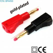 Bp4450 Gerader 4-mm-Bananenstecker mit Stecker, mit hinteren Anschluss (einschließlich 1 roter und 1 schwarzer)
