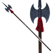 DENIX-réplica de Valkyrie halberd, 202cm, hecha de metal y madera, hoja sin afilar, para decoración del hogar, coleccionistas, accesorios