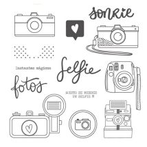 Spanisch kamera stempel Klare Stempel für Scrapbooking Transparent Silikon Gummi DIY Fotoalbum Decor