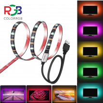 Sincronización de música de luz de tira LED, tira de luz LED alimentada por USB con control de aplicación RGB 5050 retroiluminación de TV que cambia de color