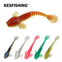 KESFISHING Neuer Angelköder, Wurm, Salamander, 55 mm, für Barsch, Forelle, Wels, weicher Silikonköder, Garnelengeruch, Salze hinzufügen