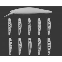 WLure Hartplastik 3D Schablone für Harten Köder Blank Angeln Locken UPM673