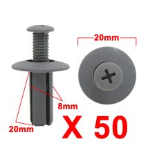 X Autohaux 20 Stück 30 Stück 40 Stück 50 Stück 100 Stück schwarz grau Kunststoff Spritzschutz Verschluss Nietenklammern 8 mm x 20 mm x 20 mm