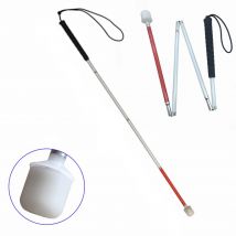 110cm-155cm, schwarz Griff, aluminium Mobilität Falten Weiß Cane für Vision Schwerhörig und Blinde Menschen (falten unten 4 abschnitte)