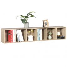 Libreria moderna in MDF con 6 scomparti 30x23.5x158.4cm ripiano per ufficio soggiorno lettura sala studio casa