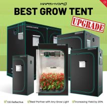 Mars Hydro-Indoor Grow Tent Series, tende da coltivazione in Mylar riflettente in tela con pavimento rimovibile, scatola della stanza, pianta, tenda da coltivazione 1680D