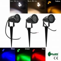 LED Flutlicht Landschaft Garden Wall Yard Pfad Licht Mit Stange 15W 12W 9W Wasserdichte IP65 Grün Blau rot Warm Weiß Lampe Für Home