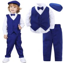 Jungen Hochzeitsanzug Baby Kleidung Säugling Geburtstag Party Geschenk Outfit Set Kleinkind Taufe Weihnachten Smoking Kinder Weihnachten Taufe 4PCS
