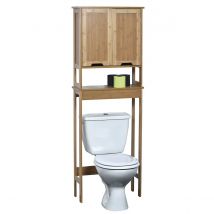 MUEBLE DE SANITARIO BAMBU 2 PUERTAS + 1 ESTANTE INTERIOR - MAHE