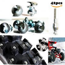 42pcs Scarpe Picchi di Jogging e Cross Country Borchie di Pneumatici per Bicicletta Scarpe Stivali Motorbik neve auto borchie per fatbike vite in Spikes