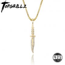 TOPGRILLZ Anhänger aus 925er-Sterlingsilber, Eiszirkon-Anhänger, modischer Hip-Hop-Schmuck für Frauen