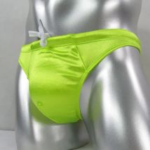 Herren G838Y Badeanzug-Pad aus glänzendem Satin-Strick, gefüttert, mit Beutelfutter, optional