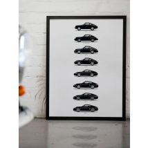 911 Evolution Car Poster Art Canvas Painting Wall Art Print Home Decor Picture For Gift Living Kids Room Frameless