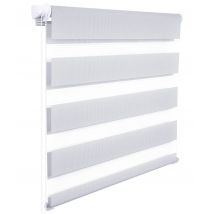 Tende oscuranti a doppio rullo con zebra grigia, senza foratura, ombreggiatura traslucida per porta, finestra, camera da letto, soggiorno, casa