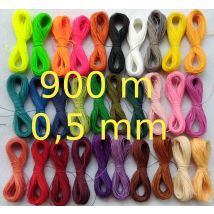 Linhasita kit  hilo encerado 0,5 mm diámetro 30 colores, hilo para coser, hilo para hacer pulseras, macrame, micromacrame, DIY, hilo para hacer pulseras, macrame, hilos de coser, bordado, costurero,