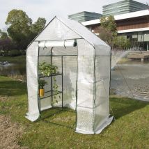 Grande serra da giardino con 6 livelli per fiori, piante di ortaggi, 143x73x195 cm, copertura in PE, colture, capannone da giardino, protezione delle piante