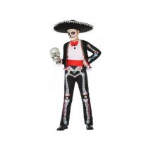 Children's Day of the Dead Mexican Skeleton Costume for halloween Party Carnival Theater