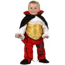 Vampire costume, red Color, 6 to 12 months infant baby for Halloween Calnaval party Theater