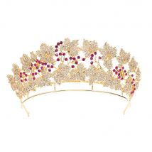 Klassische Strass blatt Haarschmuck Kristall krone Mode Braut Hochzeit Kopfschmuck Prinzessin Geburtstag Tiara hg129