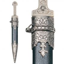DENIX Réplica de la dagger de caza Zlatoust del siglo XX. Tamaño 43cm. Hecha de metal. Para decoración, coleccionismo, accesorios para películas, atrezzo...