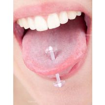 12Pcs 1.6x16mm Clear Half Ball Soft Acrylic Barbell Piercing Tongue Piercing Jewelry Helix Nipple Rings Tongue Bar Langue 14G