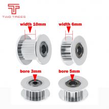 Passives Synchronrad vom Typ GT2, 16/20 Zähne, Aluminium-Timing-Antriebsriemenscheibe für 3D-Drucker, Umlenkrolle, breit 6 mm/10 mm