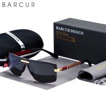 BARCUR Marke Designer Gläser Männlich Fahren Sonnenbrille Männer Polarisierte Sonnenbrille Zubehör Mit Verpackung