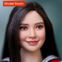 FX10 1/6 Scale Angelababy Head Sculpt Black Long Hair Asian Female Head Carving Model Fit 12''