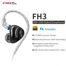 FiiO FH3 2BA+1DD Knowles Beryllium-plated Dynamic Hybrid Driver In-ear Earphone IEM S.TURBO Acoustic