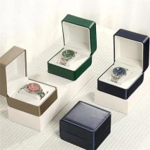 Luxury Pu Leather Watch Box Woman Man Gift Packaging Box Watch Display Holder Watch Organizer Case