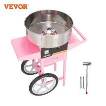 VEVOR Electric Cotton Candy Machine with Cart 1000W Commercial Floss Maker with Stainless Steel Bowl