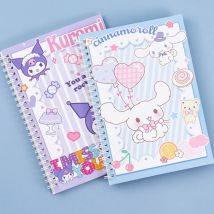 Kawaii Sanrio Kuromi Coil Notebook A5 Notebook Exercise Book Girls Cute Stationery Cinnamoroll