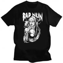 T-shirt à manches courtes pour hommes, tatouages ​​de nonne satanique, impie, Sexy, confortable, drôle, imprimé, nouveauté masculine