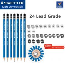 1 pc Blau Barrel Staedtler Mars Lumograph Zeichnung und Skizzieren Bleistifte 24 Verschiedene Grad